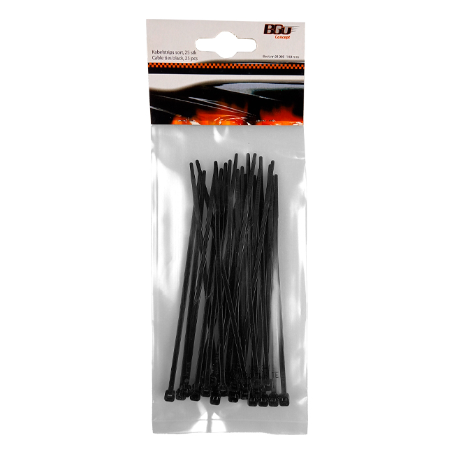 KABELSTRIPS 140 MM 25-PACK SORT