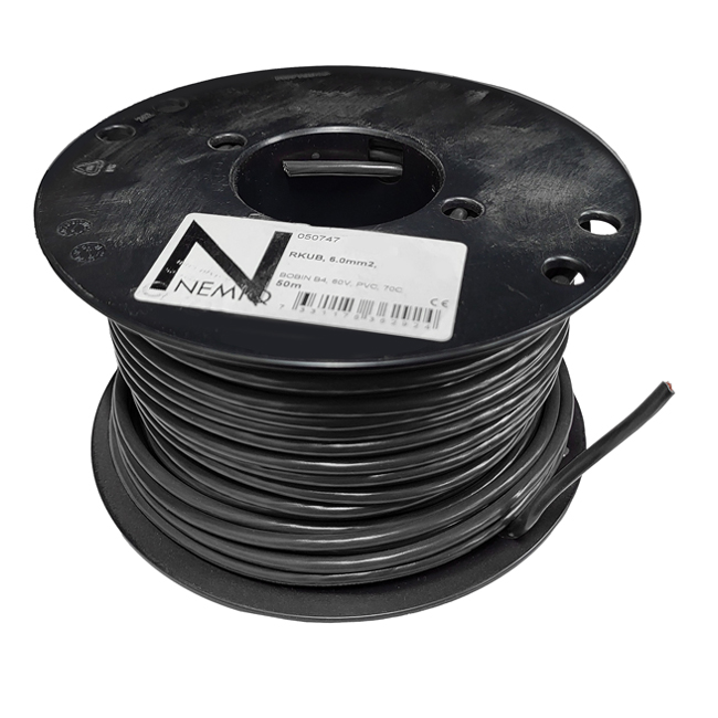EL-KABEL 1 X 6 KV. SORT
