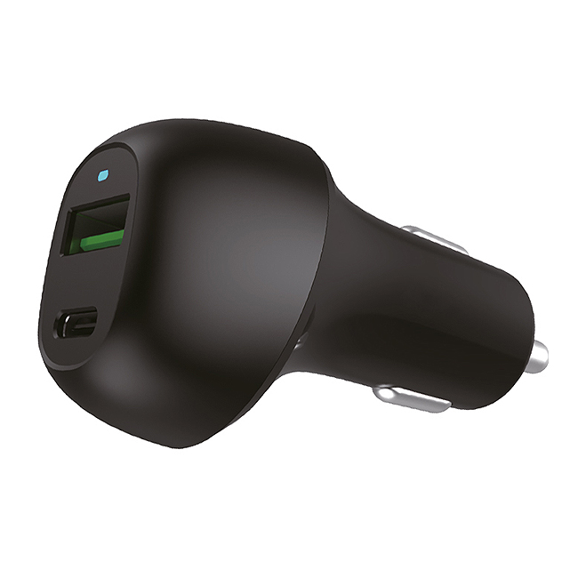 STRØMUTTAK 12/24V 45W USB-C OG USB-A
