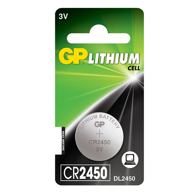 GP CR 2450 KNAPPECELLEBATTERI