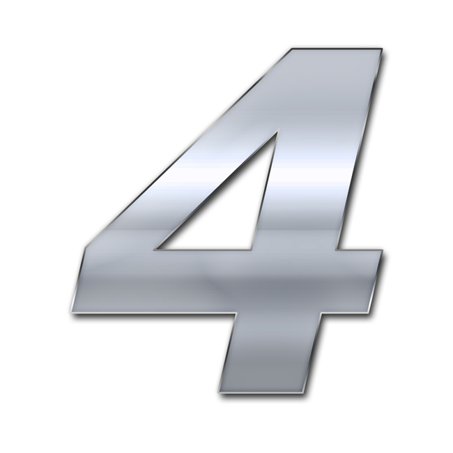TALL NR.4 KLISTREMERKE LITE